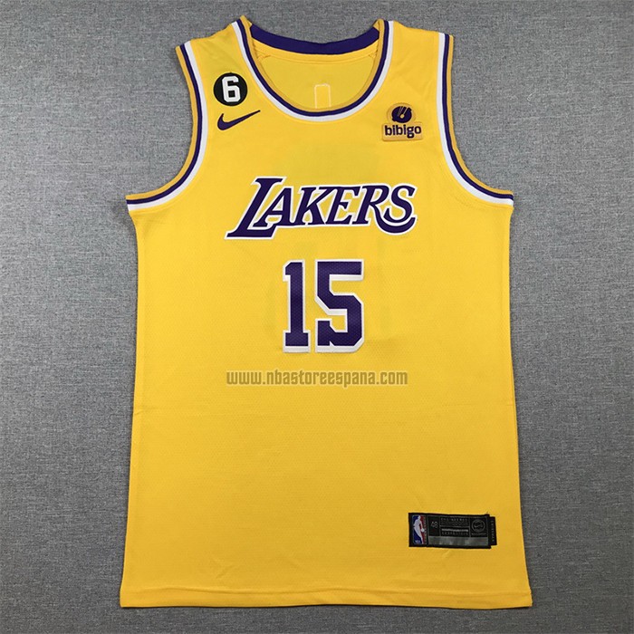 Camiseta Los Angeles Lakers Austin Reaves NO 15 Icon 2022-23 Amarillo